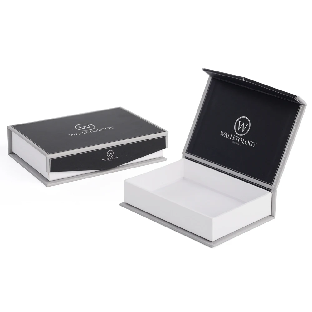 Custom Logo Magnetic Men Wallet Box Packaging Cardboard Wallet Packaging Box For Wallets Luxury