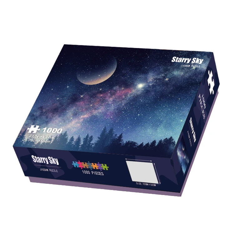 Wholesale Children Education Toy Cardboard Printable 100 500 1000 Pieces Jigsaw Puzzle