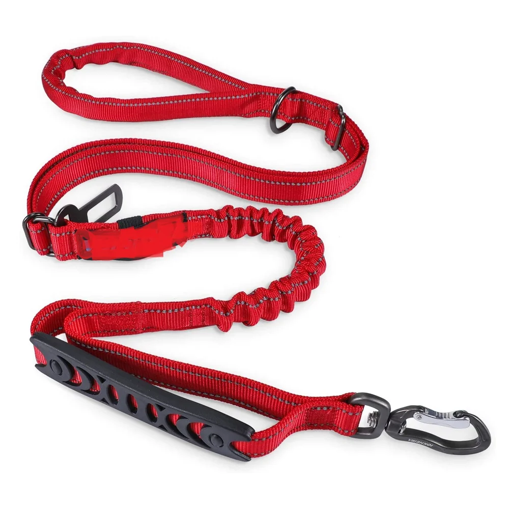 Оптовая продажа, нейлоновый ремень безопасности для автомобильного сиденья, большая пряжка для бега, большой ремешок для громкой связи, светоотражающий Многофункциональный поводок для собак
