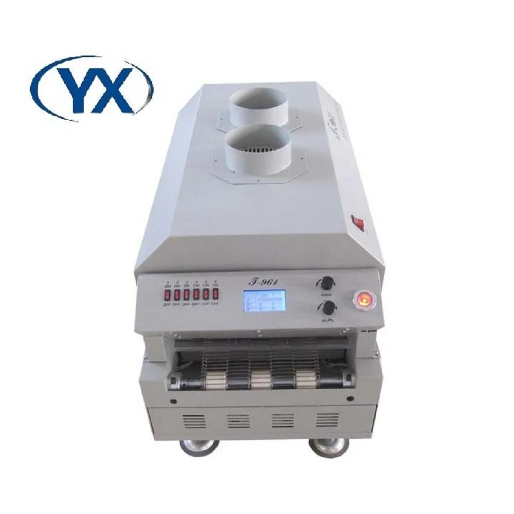 Инфракрасная Монтажная линия SMT с горячим воздухом T961 настольная SMD конвейерная установка волновая паяльная печь для сварки печатных