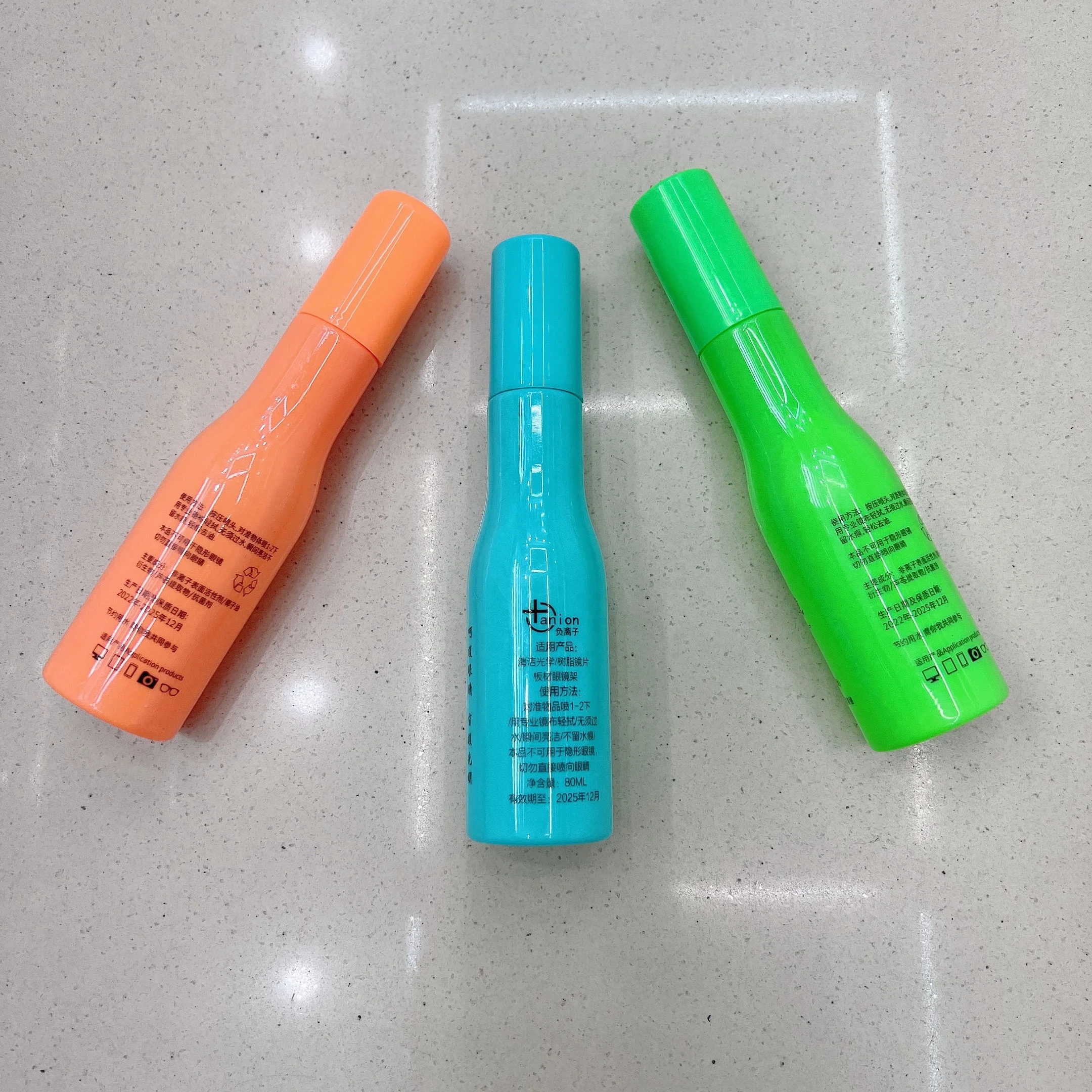 80ML bowling shape bottle eyeglasses care products spray for glasses cleaning solution Eyewear lens cleaner