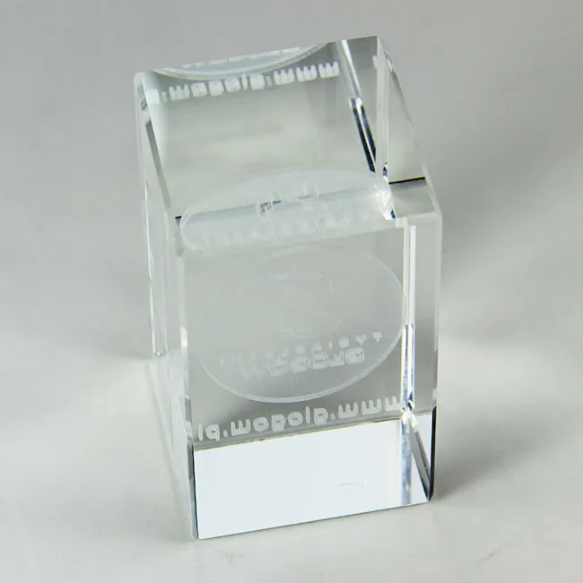 Cheap 3d laser crystal glass cube for christmas gifts