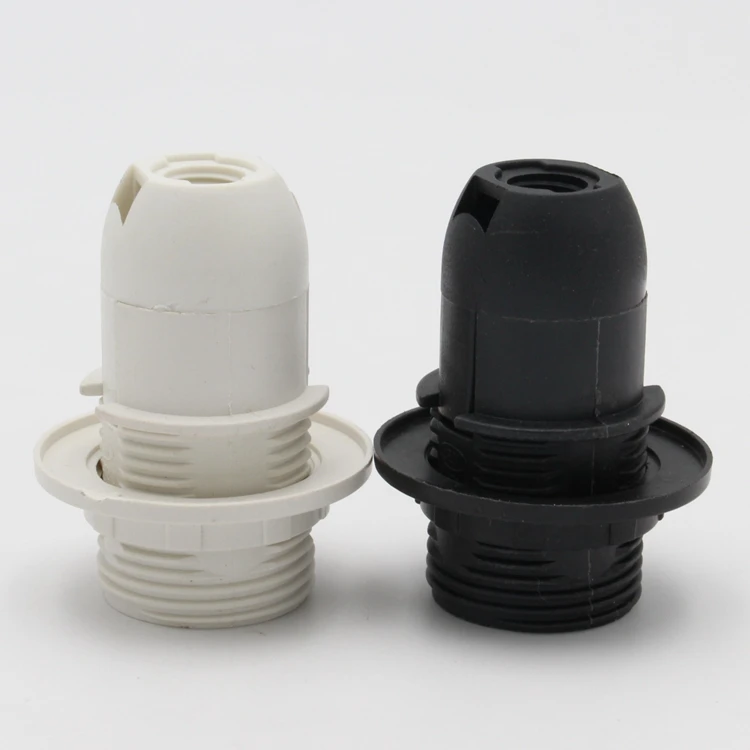 Bulb Holder Small Screw E14 SES Black / White Plastic Lamp holder For Table Lamp
