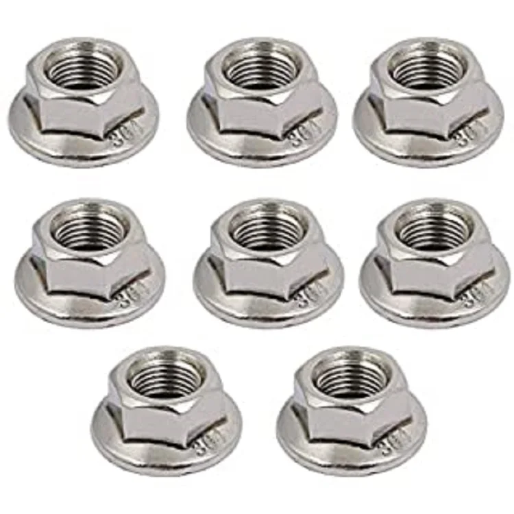 Stainless steel M6 M8 hexagon flange nut