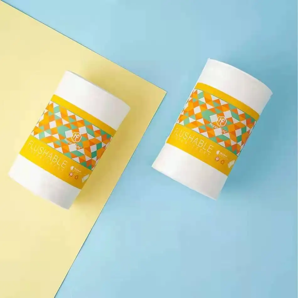 Happyflute 100% Biodegradable & Flushable bamboo diaper liners disposable cloth diaper liners 100 sheets per roll