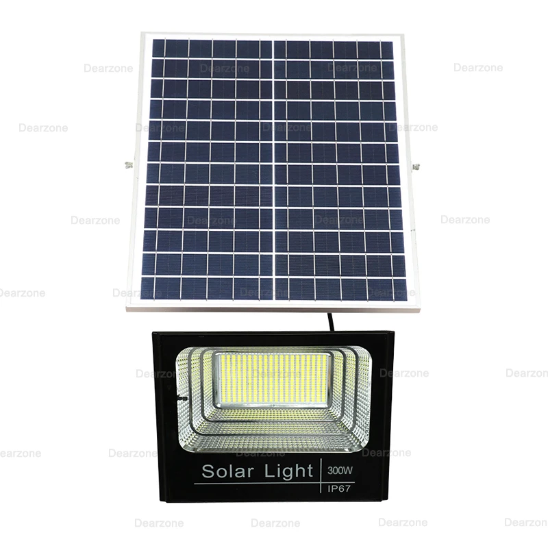 Factory Direct Fast Charing 100w Outdoor Aluminum Reflector Garage Security Bright Lamp  Solar Led Flood Light with remote