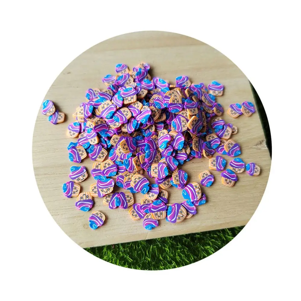 Factory OEM ODM Rainbow Color Cartoon Cream ice Shape Polymer Clay Slices Sprinkles Supply 1KG