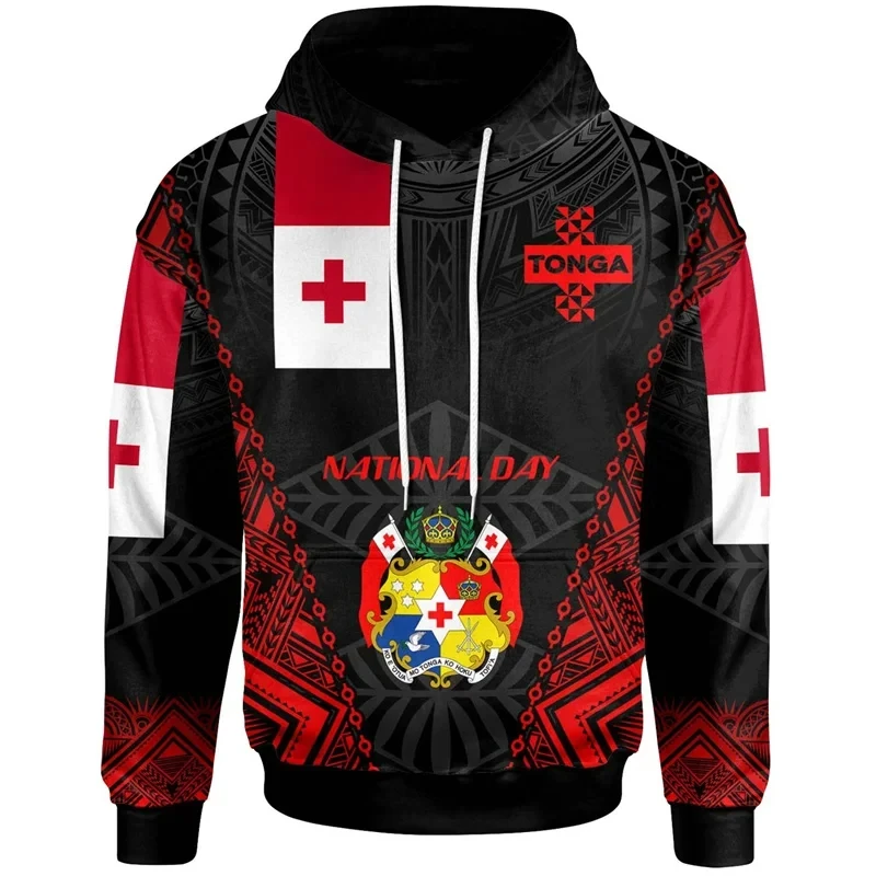 Drop Shipping Tapa Tonga Hoodie For Men National Day Tonga Polynesian Hoodies Fashion Pullover Tops Sweatshirts With lower Price