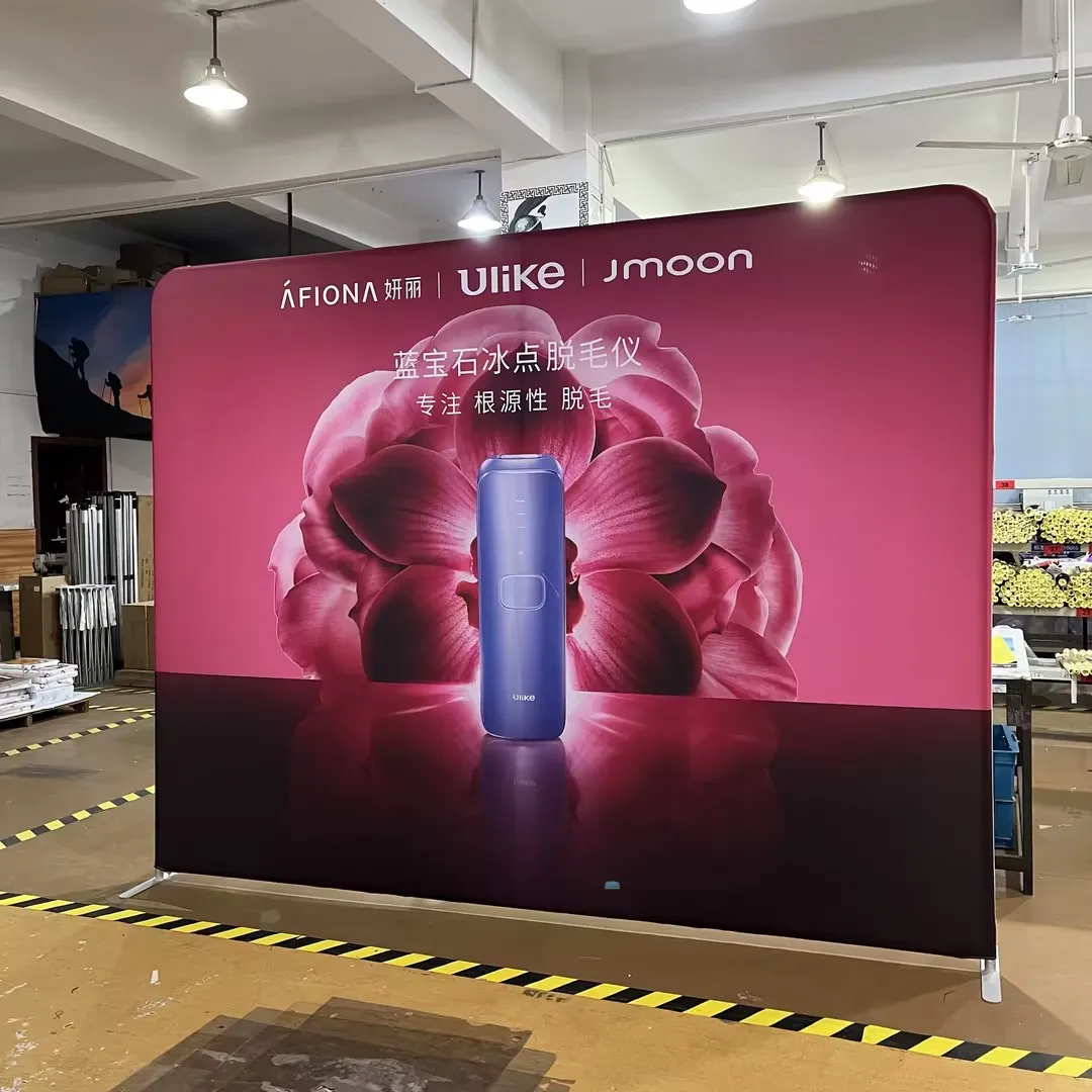 Custom 8ft x 8ft Flower Wall Tension Fabric Backdrop Stand for Weddings & Parties for Automotive & Education