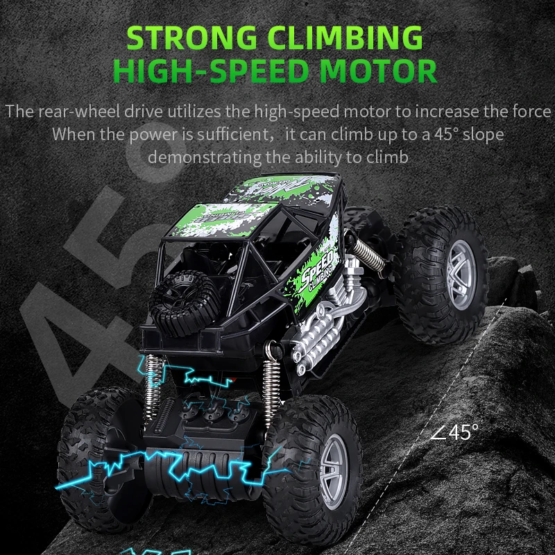 1:18 radio control car toy RC rock crawler 360 rotation off-road car toys