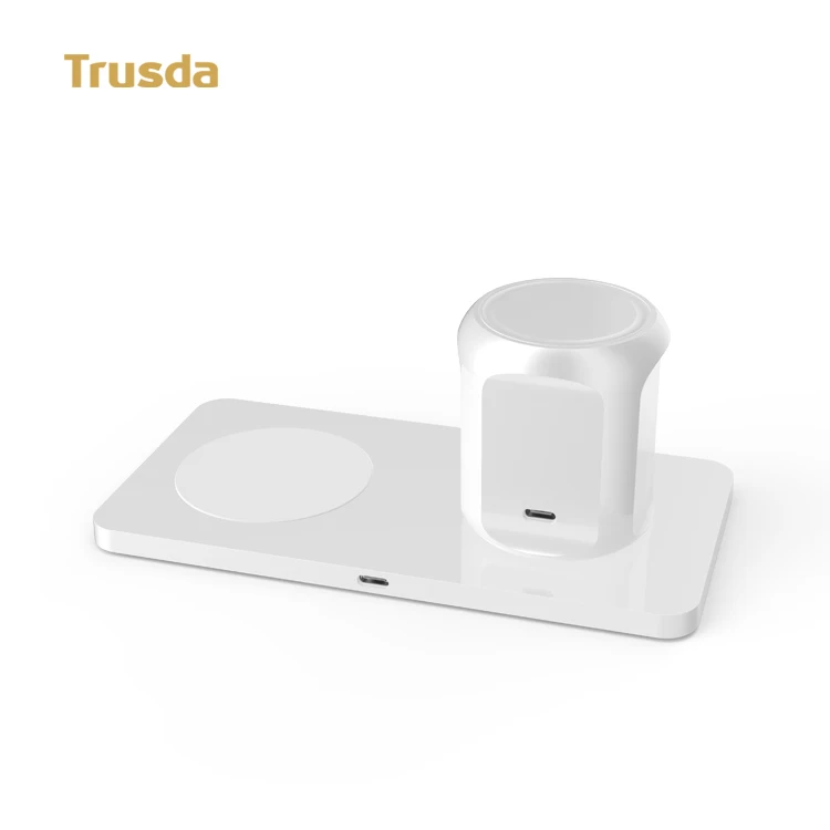  TRUSDA WP15 Оригинальное Беспроводное зарядное устройство Стенд power bank 2 в 1 для iPhone и iWach прошли сертификаты ce rohs fcc mfi