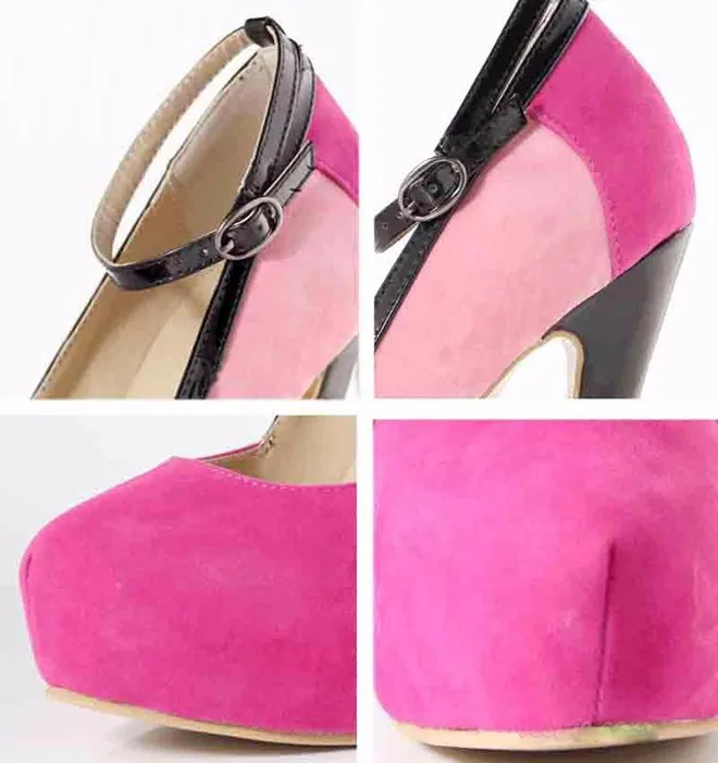 HMP27 China wholesale shoes high heel women pink shoes pink platform ankle strap dress shoes