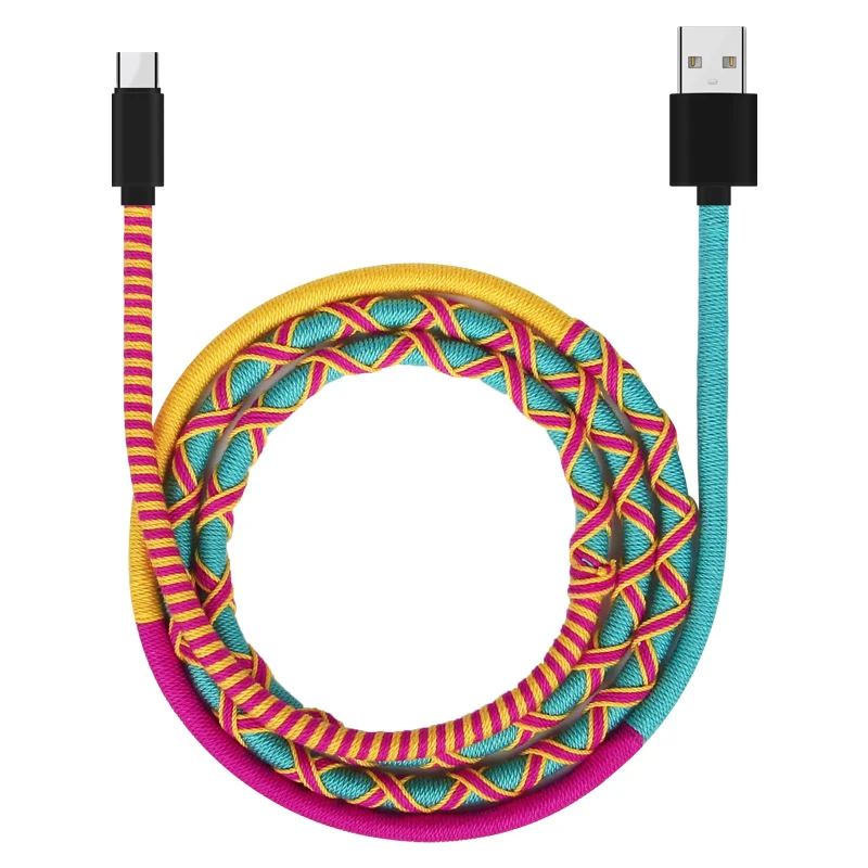 URIZONS Hot Selling mobile charger cable nylon braided cable micro usb cable 1m fast charging