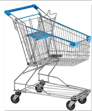 Best Seller Metal Steel Aluminium PP Material 4 Wheel Folding Grocery Shopping Trolley Cart Supermarket Hand Carts & Trolleys