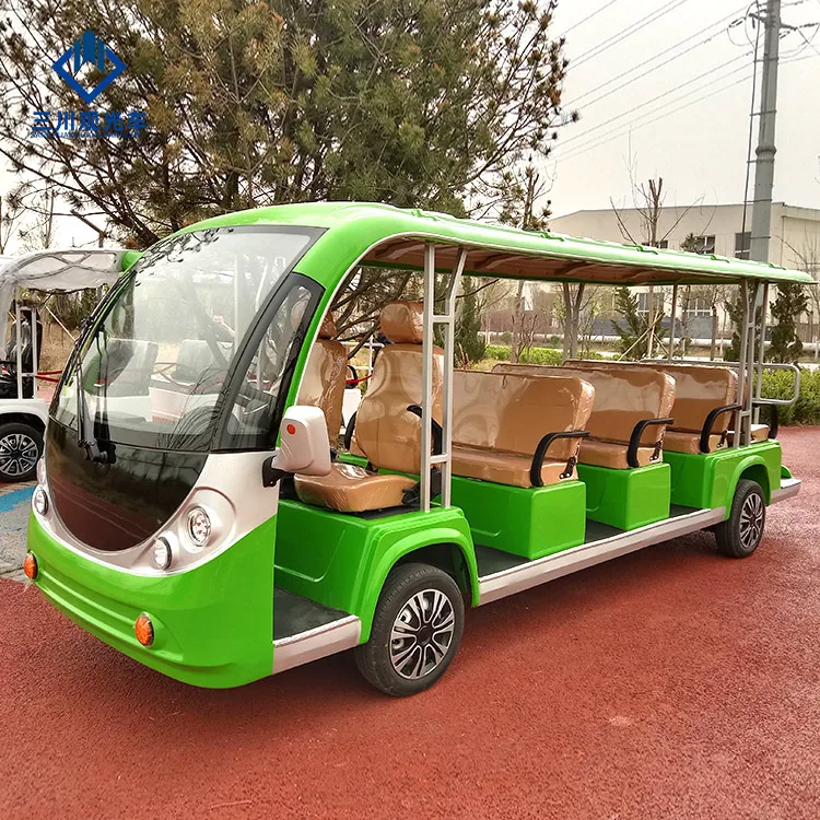 14 Seater Sightseeing Car Tourist Electric Shuttle Bus