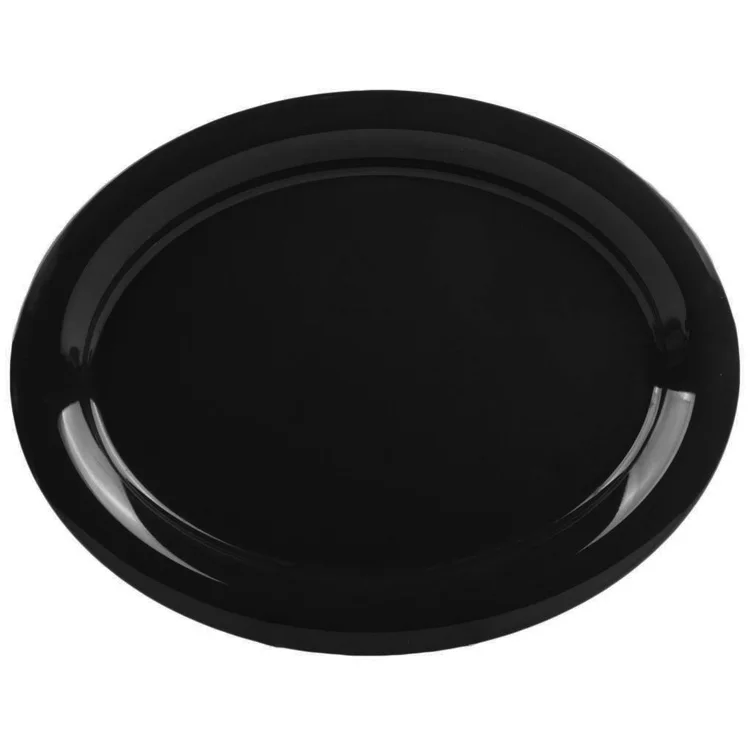 Custom BPA free home party plastic plate dish,long oval melamine plate dinner set