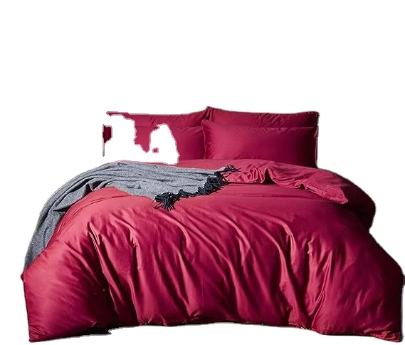 Bride Wedding Bed Sheets Set Queen Size Bed Sheet Set 100% Egyptian Cotton 4 pcs Deep Pockets Solid Bed Sheets