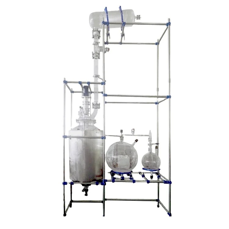 Шанхай, индивидуальный стеклянный реактор на 200 л, блок вакуумной дистилляции, универсальный стеклянный реактор