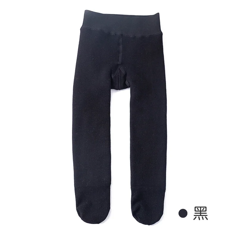 Hot Sale Winter Thick Fleece Thermal Child Pantyhose Fashion Solid Slim High Waist Fuzzy Warm Baby Pantyhose Tights