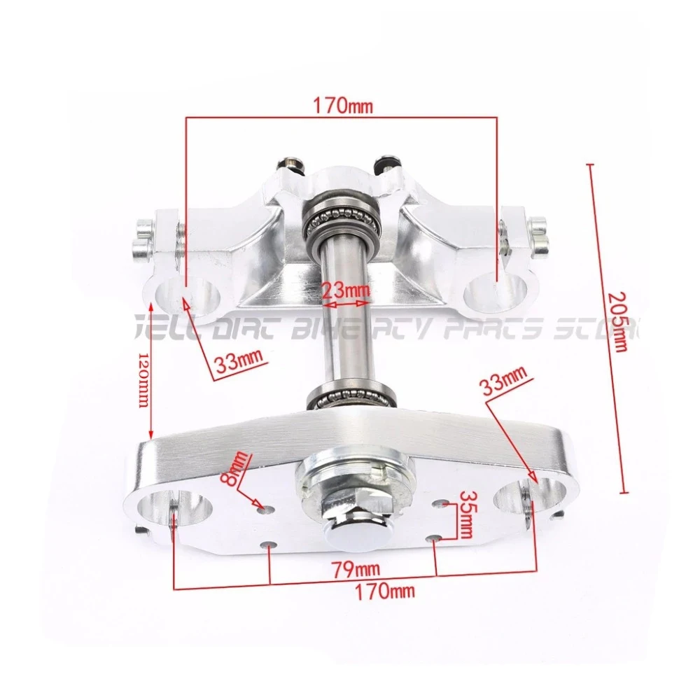 33 mm Front Fork Shocks Suspension and Handlebar triple Tree clamp Bar Riser For Dirt Pit Bike CRF50 50cc 70cc 110cc 125cc