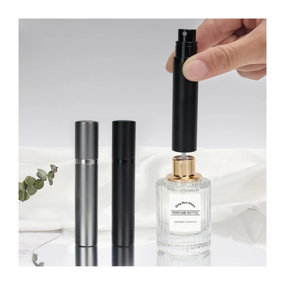 Mini Bottom Filling 8ml Perfume Atomizer Refillable Perfume Bottles Travel Sized Aluminum Perfume Atomizer Spray Bottle