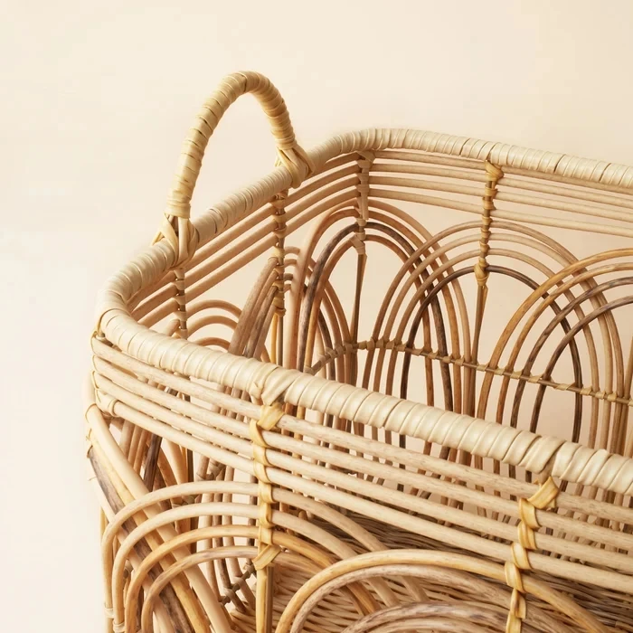 New Arrival Rattan Woven Baskets Suppliers Weaved Baskets Wicker Collapsible Clothing Laundry Hamper Home Storage Organization