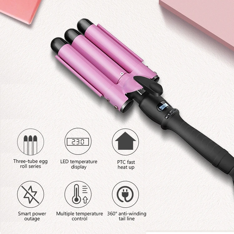 
Ulta Multifunctional interchangeable ceramic coating hair curler curling wand as seen on TV salon 