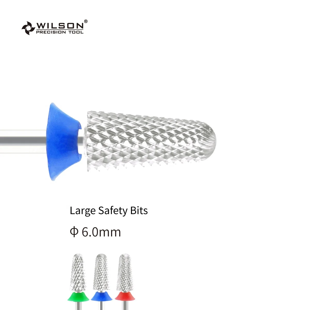 6.0mm Large Safety Bits/ Silver Coating Well Sun Manufacturer Nail Polish Tool Wholesale Manicure Tungsten Carbide Nail Bit