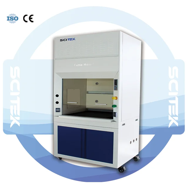 SCITEK Ducted Fume Hood Adjustable 0.3~0.8 m/s laboratory Fume Hood with UV lamp for sterilization