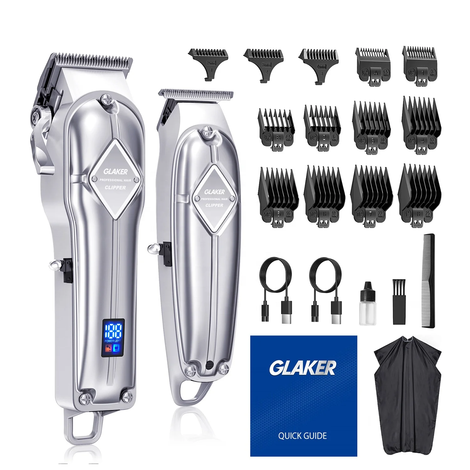 Glaker GL K11&I3F Professional Hair Clip pers and Trimmer Kit for Hair Cutting