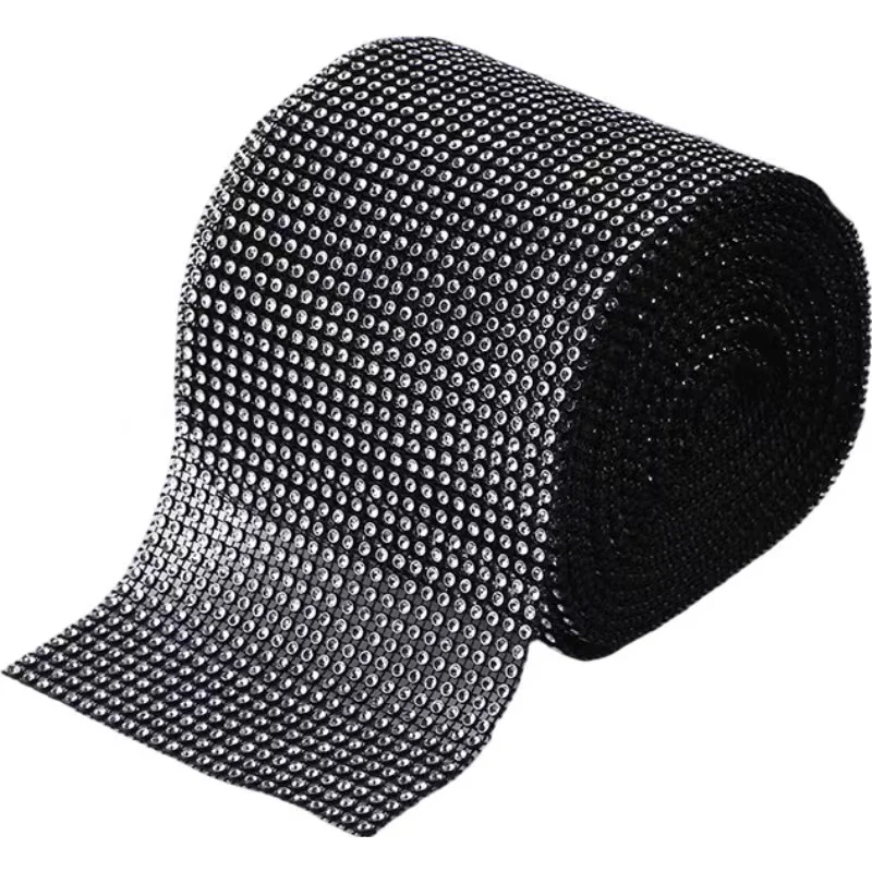High Quality 24 lines Plastic Mesh Trimming For Garment Decoration Plastic Rhinestone Mesh Trimming garment accessories trimming