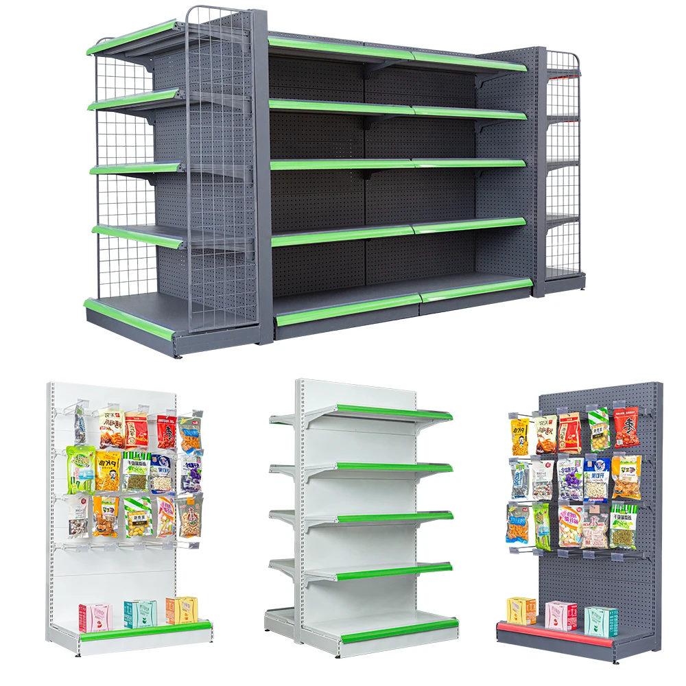 
 Высококачественный металлический стеллаж для продуктовых магазинов, выставочный стеллаж, Подержанный стеллаж для гондолы, полки для супермаркетов на продажу  