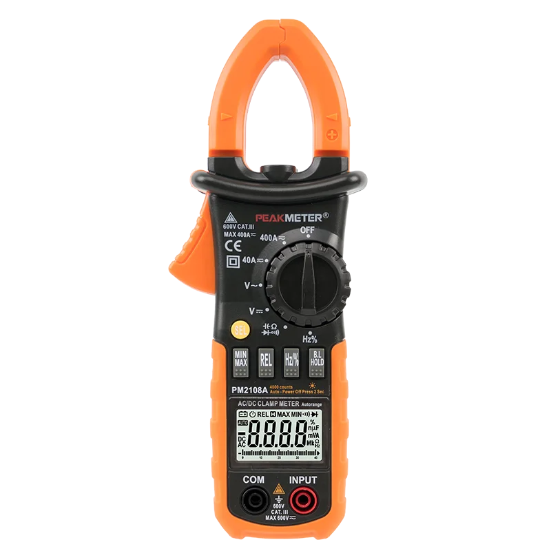 PM2108A / MS2108A 4000 Counts Ac Dc Current bar graph display Clamp Meter , Frequency Measurement Earth Leakage Clamp Meter