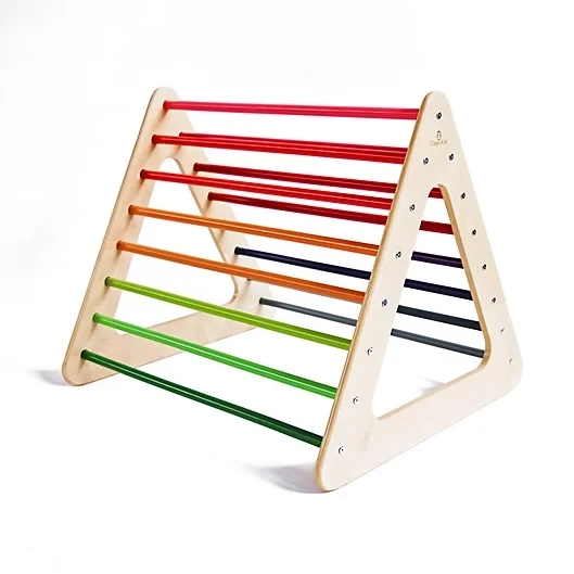 Montessori Wooden Foldable With Rope Ladder Indoor Play Gym Climbing Frame Playground Children