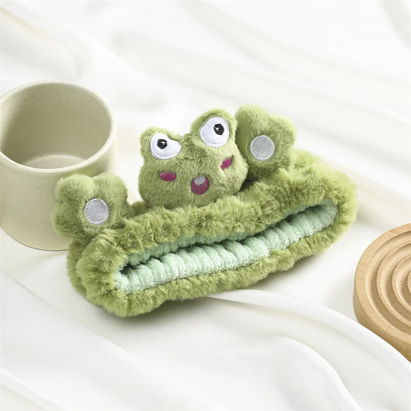 Funny Frog Makeup Headband Wide-brimmed Elastic Hairbands Cute Girls Hair Bands Women Hair Accessories Girls Hairband