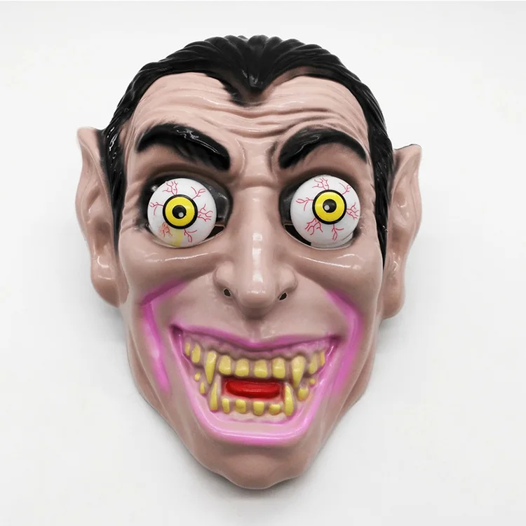 
Hot sale halloween carnival party pvc smile funny clown mask led glitter explosion eyes joker face masks 