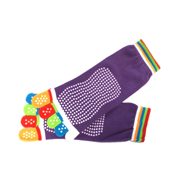 
Wholesale Custom Logo Unisex Wen Women Non Slip Cotton Yoga Socks With Silicone Grip 