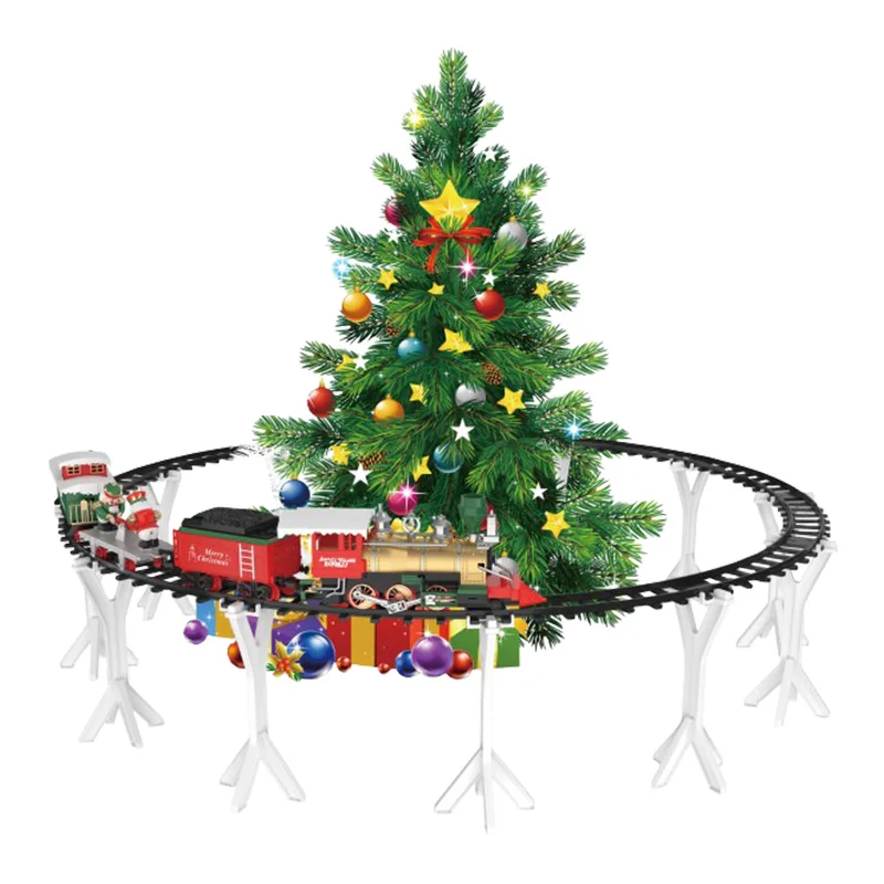 Battery Operated Electric Train Christmas Gift Under The Tree with Lights, and Sounds