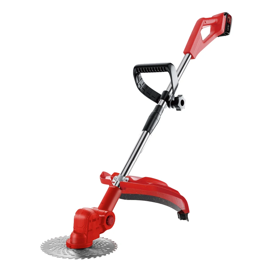 With LED Wholesale 9 inch Cordless Brush Cutter Machine Metal Grass Trimmer Lawn Mower DIY Projects Battery