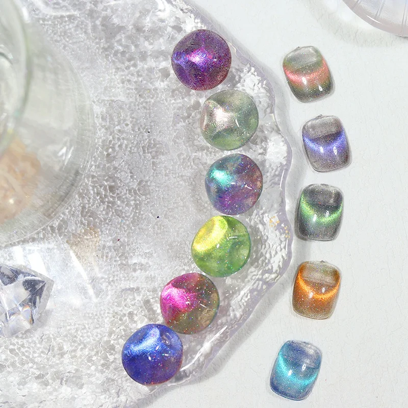 9D Laser Cat Magnetic Gel OEM 15ml/10ml/8ml Wholesale Nail Cat Eye Polish Glue Nail Art Shiny Varnish UV Gel For Nail Art Design