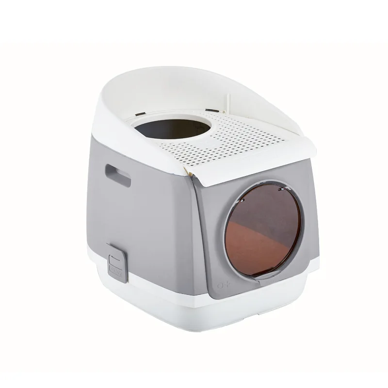 Pet Products Pet Cleaning Closed Plastic Cat Toilet box Cat Litter Trays Cat Litter Box