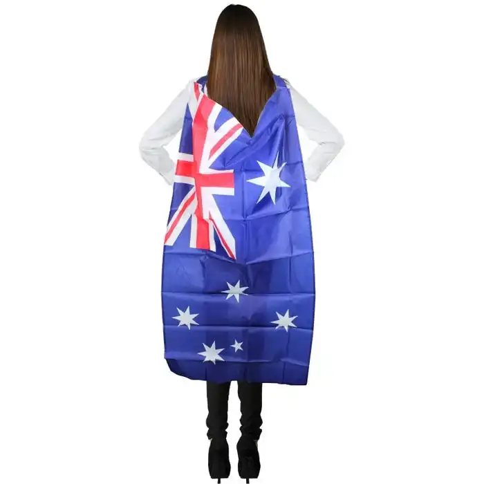 Factory Hot sell fancy Customized Adult Australian Flag Cape for Party Events