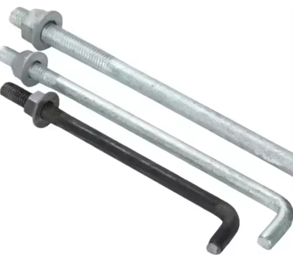 Factory custom high-end J-L square nut hook bolt, M24 anchor bolt J square nut hook bolt