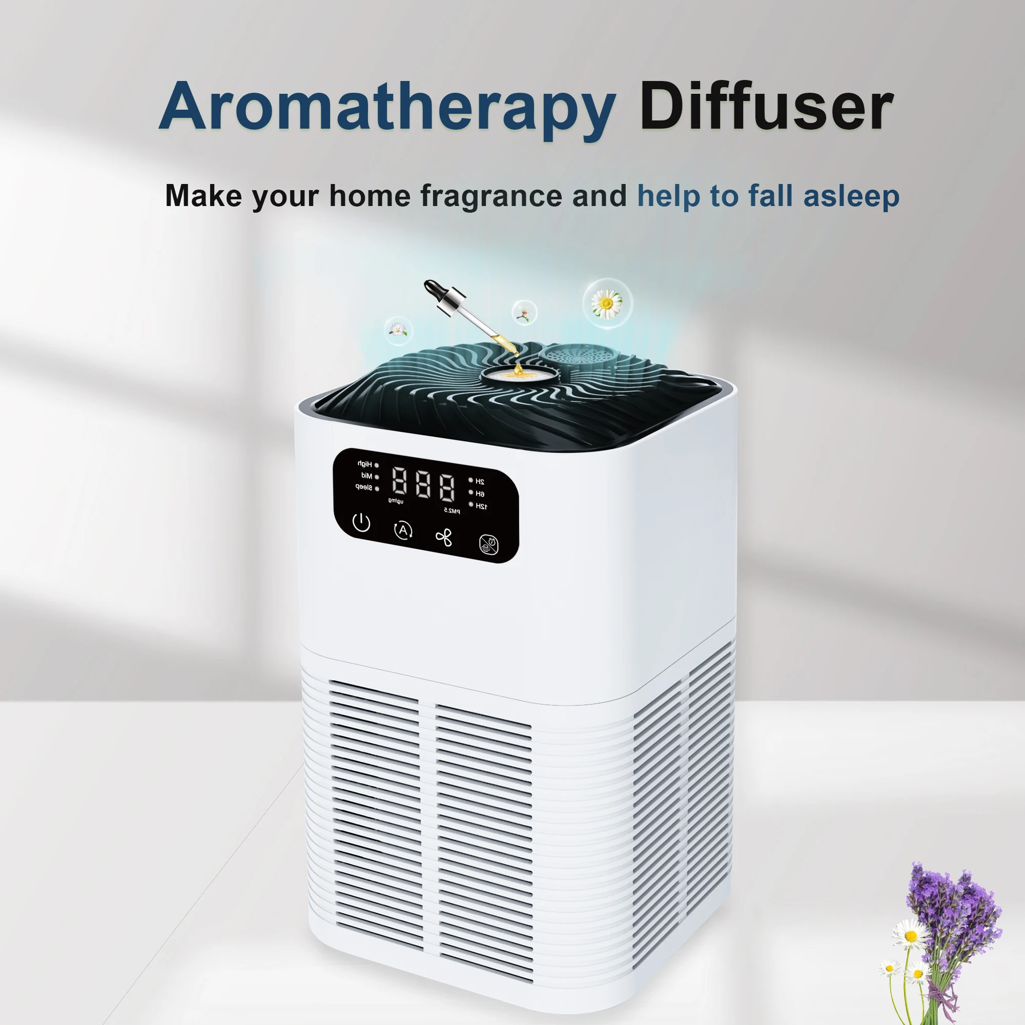 2024  Air Purifier H13 True HEPA Desktop Air Purifier Negative Ion Air Purifier For Home