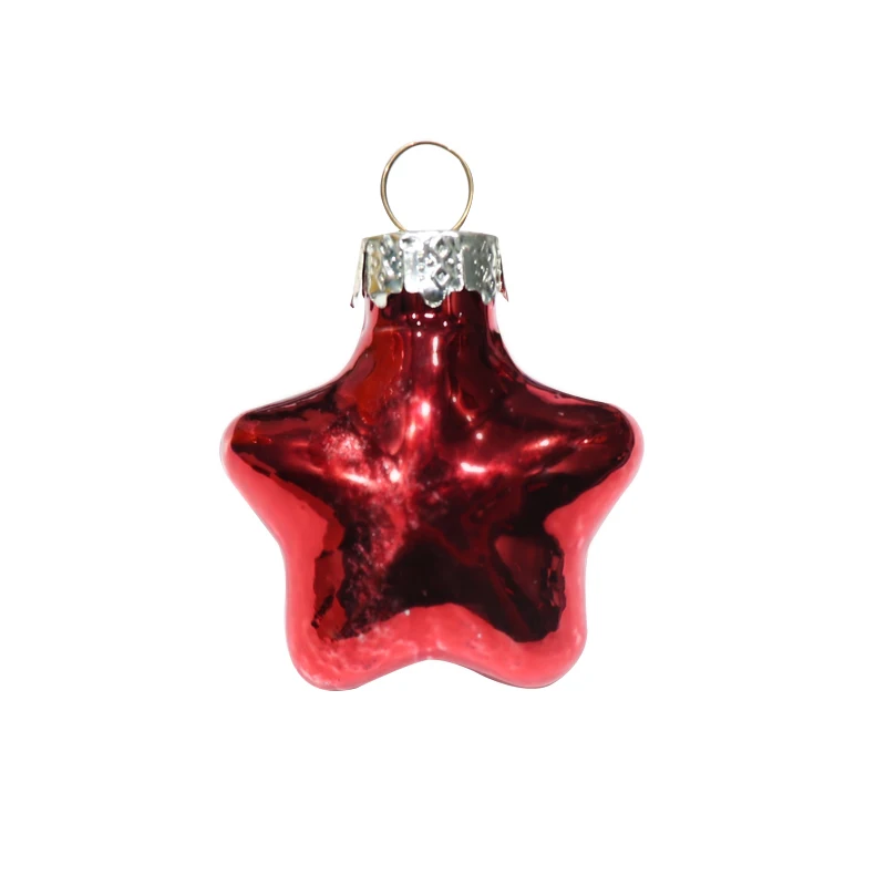 Hot sale decoration promotion christmas tree usage star ornaments openable christmas ball ornaments