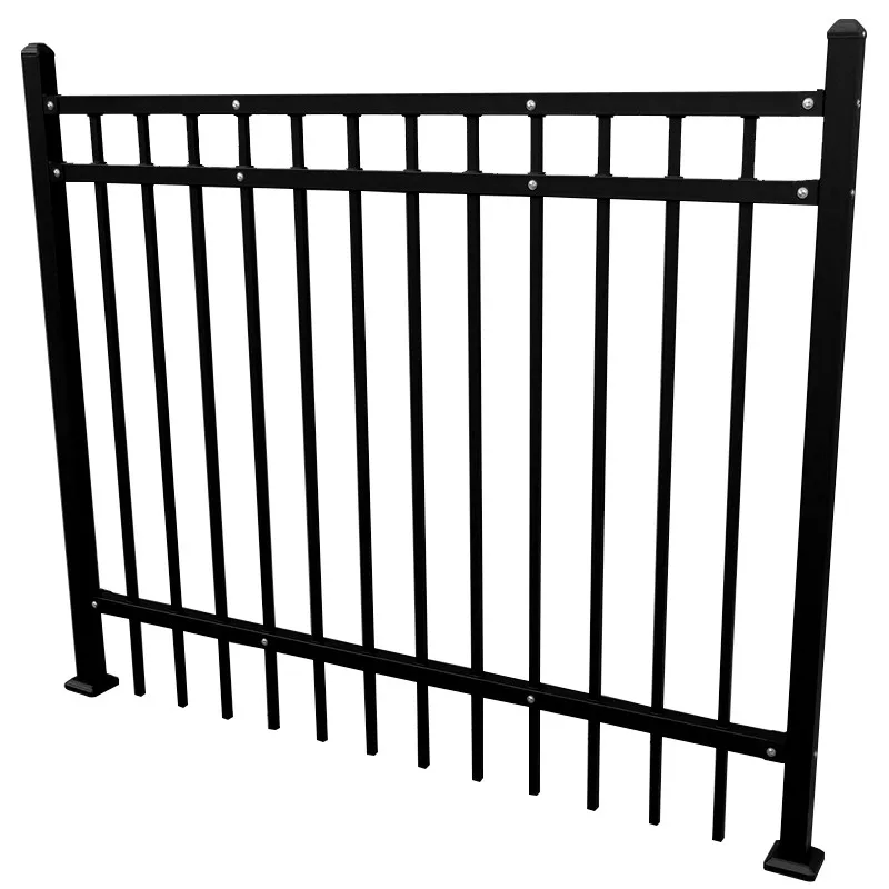 WP-F002 Wholesale galvanized steel Pipe Picket fence prices Estate Fence