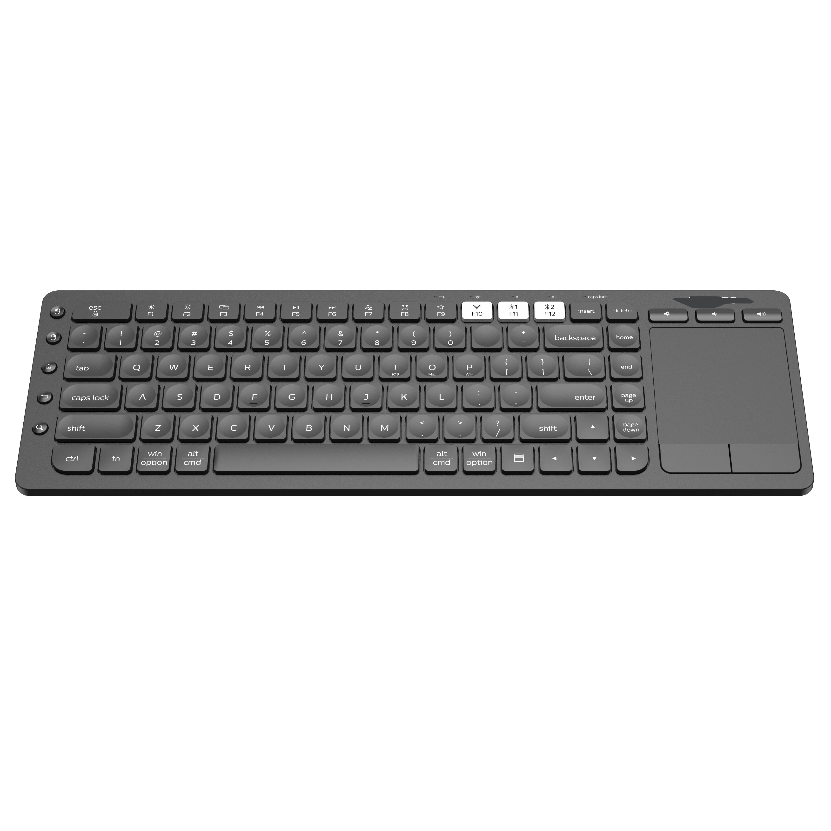 BT5.0 Wireless Media Keyboard For Pc Google Smart Tv With Build-in Large Size Touchpad Mouse And Multimedia Keys
