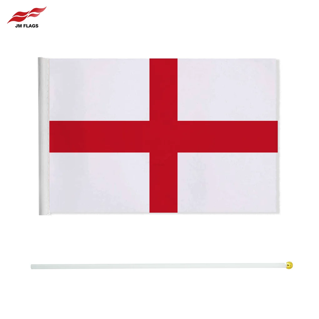 Strength Factory England Hand Held Flag Pole 30*45cm England Wholesale Hand Waving Flag