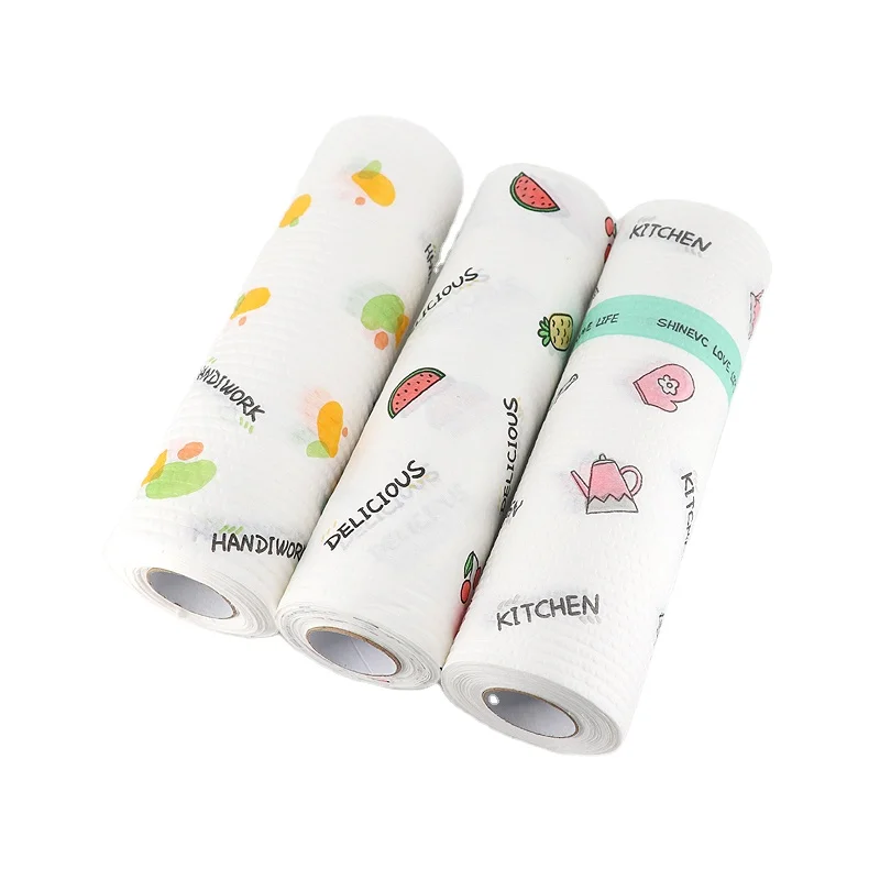 Haiji wholesale cheap Kitchen paper towel kitchen Cleaning disposable Towel roll cleaning wiping rags dish cloth towel