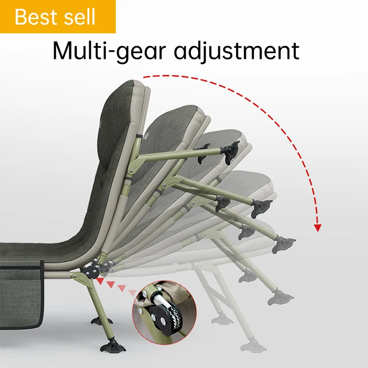 High Quality Camping Portable Outdoor Camping Metal Steel Single Folding Bed